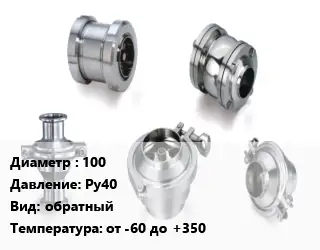 Клапан нержавеющий 100 Ру40 обратный от -60 до +350